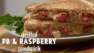 Grilled PB amp Raspberry Sandwich  Wicked Healthy [upl. by Nallid214]