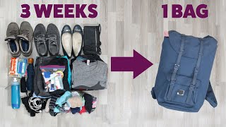 How To Pack Light For A Long Trip [upl. by Atnas800]