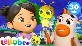 Twinkle Twinkle Little Bee  Lellobee City Farm  Kids Road Trip  Kids Songs and Stories [upl. by Marinelli772]