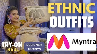 MYNTRA ETHNIC WEAR HAUL 😍  Designer dresses Tryon  Honest Review  gimaashi [upl. by Frankel817]