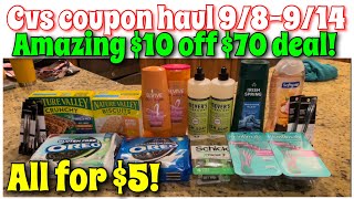 CVS coupon haul 98914 Amazing deals this week  just 5 for all this [upl. by Maker]