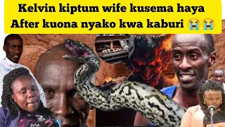 Kelvin kiptum wife kusema haya after kuona nyoka kubwa kwa kaburi ya mzee wake asubuhi leo😭😭😭🫢🫢 [upl. by Gnay]