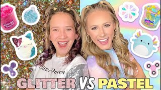 GLITTER 🪩✨VS PASTEL 🍭🎨 LEARNING EXPRESS SHOPPING CHALLENGE [upl. by Vogeley]