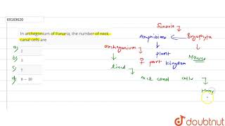 In archegonium of Funaria the number of neck canal cells are [upl. by Basham]