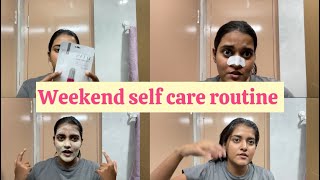 Weekend self care routine  skincare  haircare [upl. by Nahk]