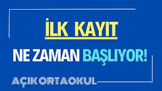 Açık Öğretim Ortaokulu 1Dönem İlk Kayıt İşlemleri Ne Zaman Başlıyor Gereli Evraklar Neler [upl. by Enylorac]