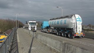 HD 1080p50 trucks vrachtwagens LKW Munnikensteeg Zwijndrecht 6 maart 2018 [upl. by Grizelda165]