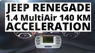 Jeep Renegade 14 MultiAir 140 hp MT6  acceleration 0100 kmh [upl. by Win40]