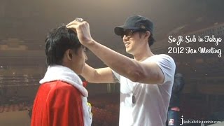 So Ji Sub  Eng Sub quotJisub escorts FM Kingquot from BTS of FM 2012 in Tokyo [upl. by Orvah843]