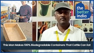 This Man Makes 100 Biodegradable Containers That Cattle Can Eat [upl. by Holms]