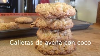 Galletas de avena y coco  Receta facil [upl. by Eizzo]