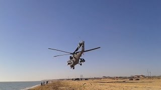 Russian Mi35M low pass [upl. by Cirdek]