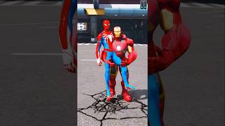 GTA V Iron Mans Epic Rescue of Falling Hulk amp SpiderMan shorts gta5 ironman [upl. by Athalla]