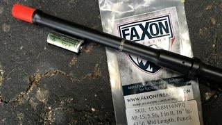 Faxon 16quot Pencil Barrel  First Impressions and Weight [upl. by Oidivo268]