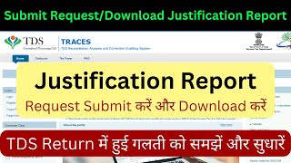 How to download justification report  tds justification report  tds justification report download [upl. by Simdars999]