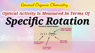 Specific Rotation ll How To Calculate Specific Rotation ll General Organic Chemistry [upl. by Ewold]