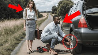 Black Man Helped a Desperate Woman Change Her Tire The Next Day a Black SUV Showed up at his House [upl. by Lekzehcey]