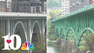 Knoxville TDOT working to create more protection for bikers and pedestrians on Henley Bridge [upl. by Ellered]