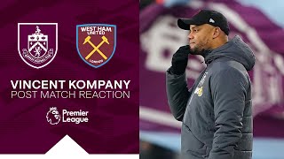 Kompany Reflects On Irons Defeat  REACTION  Burnley 12 West Ham United [upl. by Aknaib512]