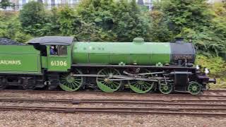 Mayflower 61306 pulling the Golden Hind into Plymouth station 25924 [upl. by Vivle]