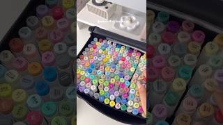 ✨🖍️💖 unboxing 216 ohuhu alcohol markers  asmr markers ohuhu coloring unboxing [upl. by Aohk453]