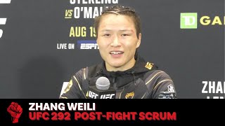 Zhang Weili UFC 292 Post Fight Interview [upl. by Atineb383]