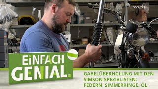 Gabelüberholung mit den Simson Spezialisten Federn Simmerringe Öl [upl. by Corsetti]