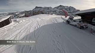 ⛷️ Gran Risa 17 Alta Badia Black 4K [upl. by Ahsemaj]