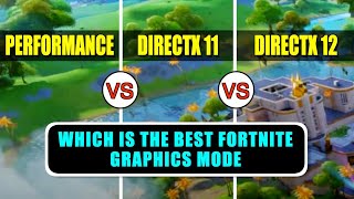 Performance vs DirectX 11 vs DirectX 12  which is the best graphics mode in Fortnite [upl. by Efinnej]