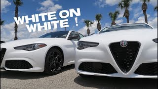 Trofeo Tri Coat White vs Alfa White Which Giulia Looks Better [upl. by Redleh]