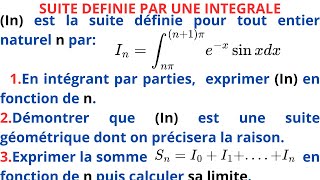 SUITE DEFINIE PAR UNE INTEGRALE [upl. by Naginnarb]