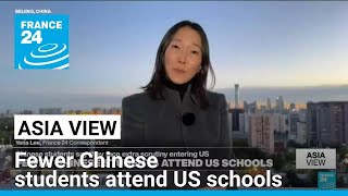 Asia view Fewer Chinese students attend US schools • FRANCE 24 English [upl. by Avram]