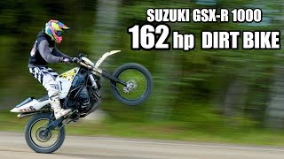 SUZUKI GSXR Dirt Bike 1000cc  OFF ROAD test ride [upl. by Ettenyl]