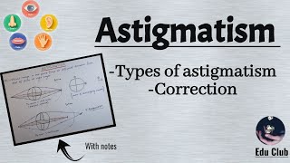 Astigmatism  Types  Correction  Errors Of Refraction  Special Senses Physiology [upl. by Ocsisnarf]