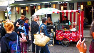 Handmade Sausages served on a Bicycle  Street Food in Berlin Germany [upl. by Nagle]