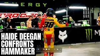 HAIDEN DEEGAN THROWS SETH HAMMAKERS BIKE AFTER CRASH [upl. by Lyrehs]