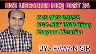 NVS LIBRARIANUSER EDUCATION MOST IMPORTANT LIBRARY SCIENCE MCQS [upl. by Punke782]