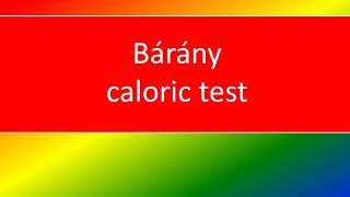 BARANY CALORIC TEST [upl. by Nahum]