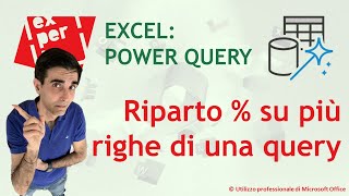 EXCEL  POWER QUERY ➗ Inserire nuove righe di riparto percentuale ripartire i costi generali [upl. by Whitebook]