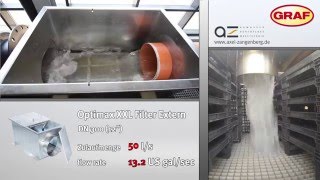 Graf Optimax XXL Rainwater Filter Flow Test 12 in [upl. by Nowad]