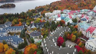 Fall Foliage at MontTremblant Quebec  Most Beautiful Pedestrian Village in Canada [upl. by Bowden]