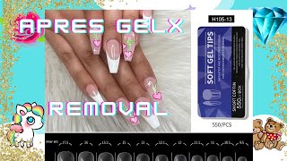 REMOVAL OF GEL X NAILS APRES REMOVAL  NO DAMAGE [upl. by Ellehsyt]