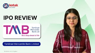 Tamilnad Mercantile Bank IPO Review with Kotak Securities  Upcoming IPO [upl. by Norvin]