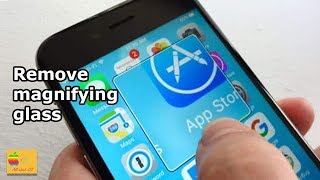 How to get rid of magnifying glass from iPhone screen [upl. by Ilac]