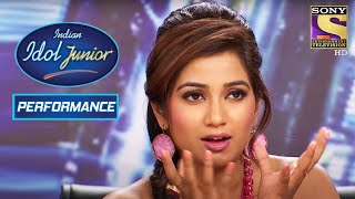 Shreya Compares Ranitas Voice With Rasgulla  Indian Idol Junior [upl. by Ynnahc]