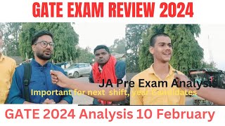 GATE 2024 Analysis 10th February  GATE 2024 Paper Review  GATE CS IT EC MECHANICAL Engineering [upl. by Winonah]