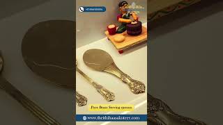 Premium Quality Pure Brass Serving Spoons  TheIthihaasakuteer brassitem kitchenware tradition [upl. by Rehpotsirahc]