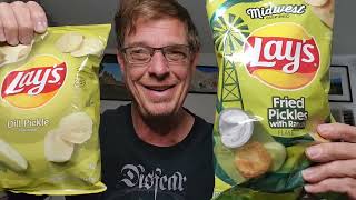 Lays USA  Limited Edition Fried Pickle with Ranch vs Dill Pickle  Regional Chip [upl. by Suryt60]