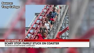 Roller Coaster at Cedar Point stops forcing evacuation of ride [upl. by Becht]