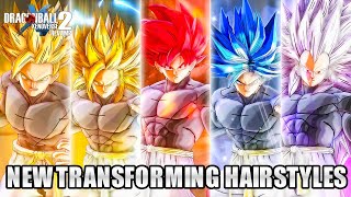 Dragon Ball Xenoverse 2 Revamp  All New Transforming CAC Hairstyles Mod [upl. by Danelle465]